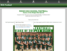 Tablet Screenshot of goridgefootball.com